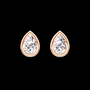 « L'Atelier » Nº403976 - Oorbellen Roségoud 9 karaat - Laboratorium diamant Ovaal 0.3 Karaat (2 X)