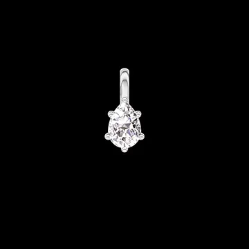 « L'Atelier » Nº405133 - Pendentif Or blanc 18 carats - Diamant synthétique Poire 0.3 carat - Pas de chaîne