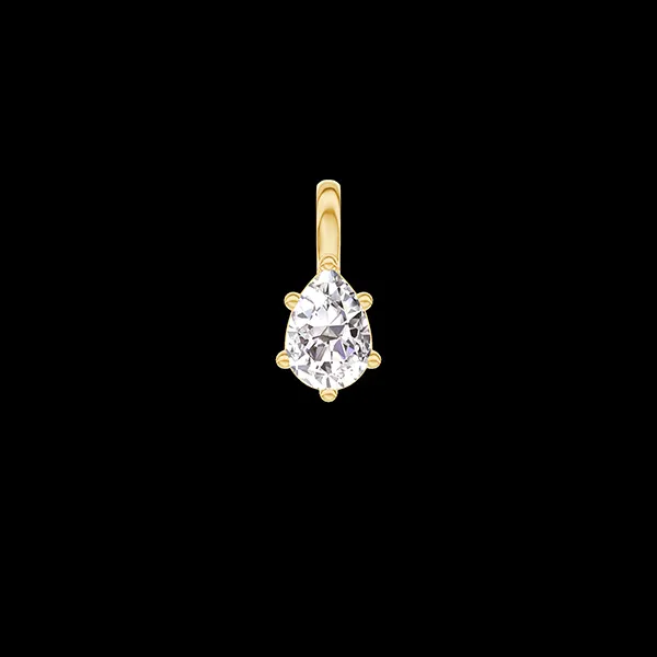 « L'Atelier » Nº405135 - Anhänger Gelbgold 750/-(18Kt) - Labordiamant Tropfen 0.3 Karat - Keine Kette