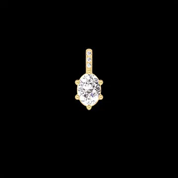 « L'Atelier » Nº405180 - Pendentif Or jaune 18 carats - Diamant synthétique Ovale 0.3 carat - Sertissage Diamant synthétique - Pas de chaîne