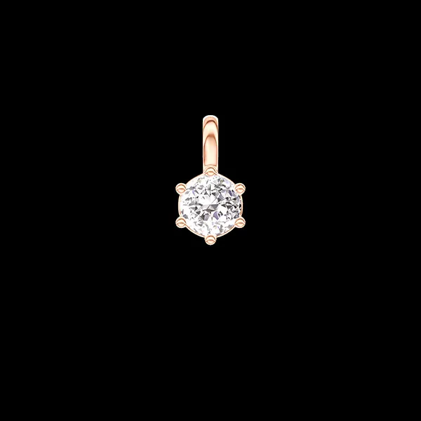 « L'Atelier » Nº405761 - Pendentif Or rose 18 carats - Diamant synthétique Rond 0.3 carat - Pas de chaîne