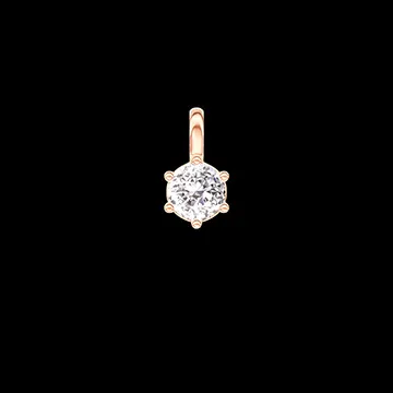 « L'Atelier » Nº405761 - Ciondolo Oro rosa 18 carati - Diamante di laboratorio Rotonda 0.3 Carati - Nessuna catenella