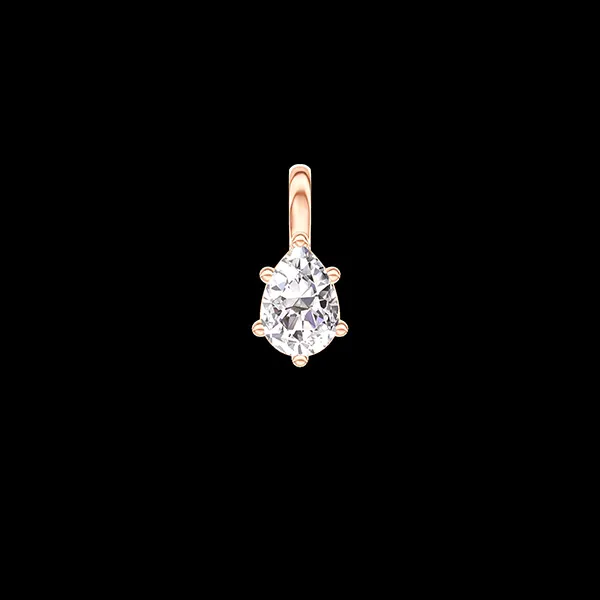 « L'Atelier » Nº405857 - Pendentif Or rose 18 carats - Diamant synthétique Poire 0.3 carat - Pas de chaîne