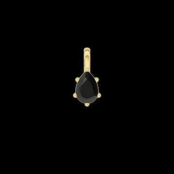 « L'Atelier » Nº408160 - Anhänger Gelbgold 750/-(18Kt) - Schwarzer Diamant Tropfen 0.3 Karat - Keine Kette