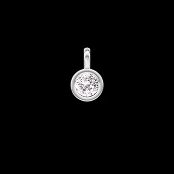 « L'Atelier » Nº409645 - Anhänger Weißgold 375/-(9Kt) - Labordiamant rund 0.3 Karat - Keine Kette