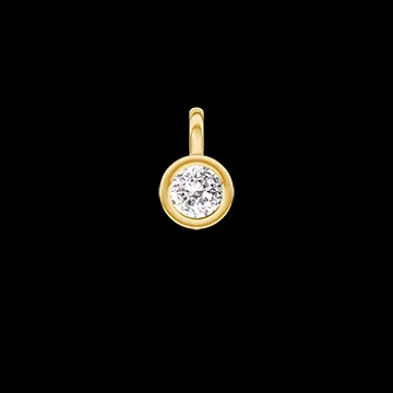 « L'Atelier » Nº409647 - Pendant Yellow gold 9 carats - Laboratory Diamond round 0.3 Carats - No Chain