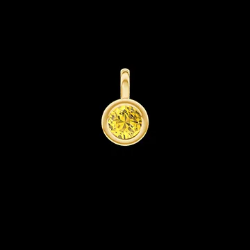 « L'Atelier » Nº411377 - Pendentif Or jaune 18 carats - Saphir jaune Rond 0.3 carat - Pas de chaîne