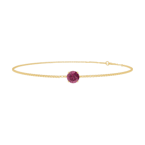 « L'Atelier » Nº200390 - Bracelet Yellow gold 9 carats - Ruby round 0.3 Carats - Chain Venetian