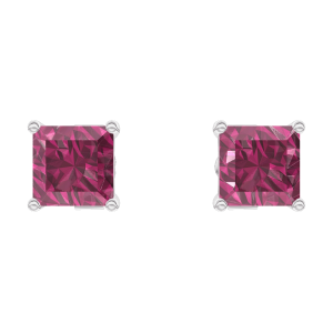 « L'Atelier » Nº201172 - Earrings White gold 9 carats - Ruby Princess 0.3 Carats (2 X)