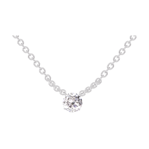 « L'Atelier » Nº201636 - Collana Oro bianco 9 carati - Diamante di laboratorio rotondo 0.3 Carati - Catena Rolò