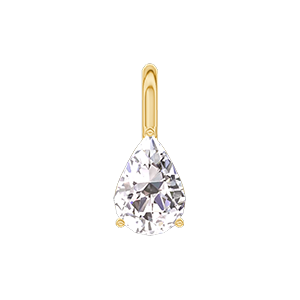 « L'Atelier » Nº204321 - Pendentif Or jaune 18 carats - Diamant synthétique Poire 0.3 carat - Pas de chaîne