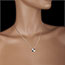 Collana Clévia Oro bianco 9K smeraldo diamanti - Gioiello elegante