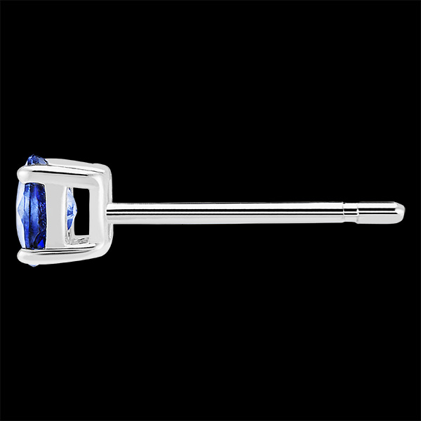 Boucles d'oreilles « l’Atelier » 201252 - Or blanc 9 carats - Saphir bleu Rond 0.3 carat (2 X)