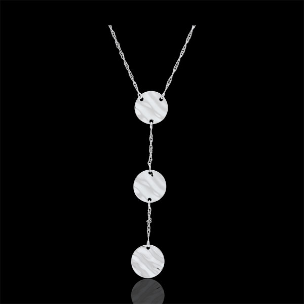 Collana Tre Pianeti - Oro bianco - 9 carati