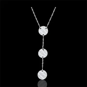 Collana Tre Pianeti - Oro bianco - 9 carati 