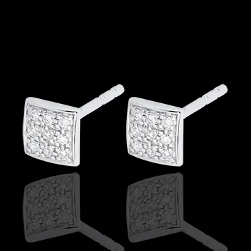 Orecchini Klea - Oro bianco -18 carati - 18 Diamanti