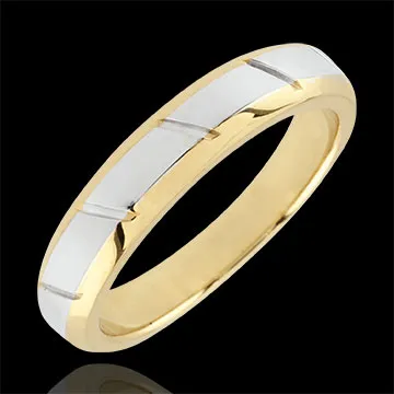 Fede Magnus - Oro giallo e Oro bianco - 18 carati