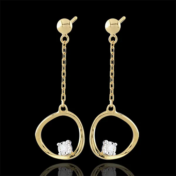 Orecchini Cosmo - Oro giallo - 9 carati - 2 Diamanti