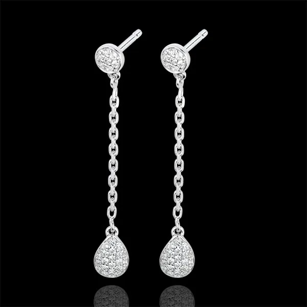 Orecchini Rianna - Oro bianco - 18 carati - 58 Diamanti - 0.22 carati