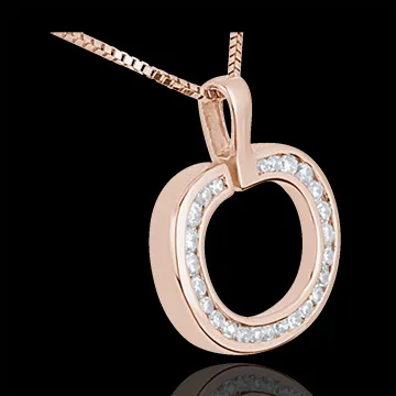Ciondolo Diapple - Oro rosa - 18 carati - 25 Diamanti - 0.15 carati
