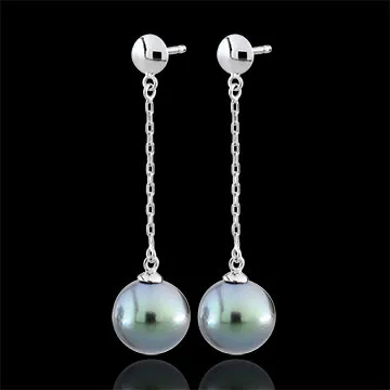 Orecchini Amura - Oro bianco - 9 carati - 2 Perle