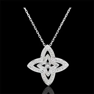 Collana Tala - Oro bianco - 9 carati - 13 Diamanti - 0.06 carati