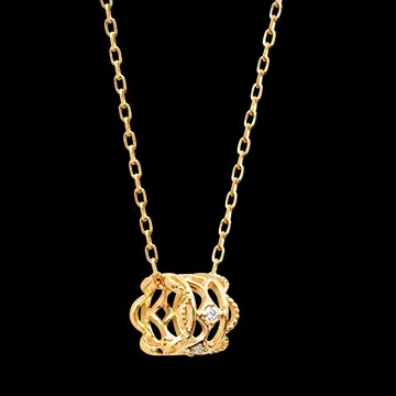 Collana Lysiane – Oro giallo 9 carati e diamanti sintetici