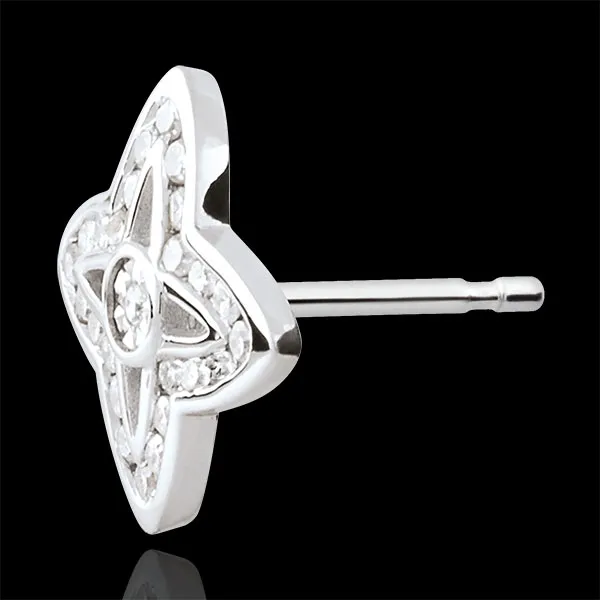 Orecchini Tala - Oro bianco - 9 carati - 50 Diamanti - 0.2 carati