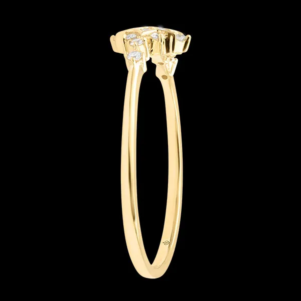 Anello Blanche – Oro giallo 9 carati, diamanti sintetici