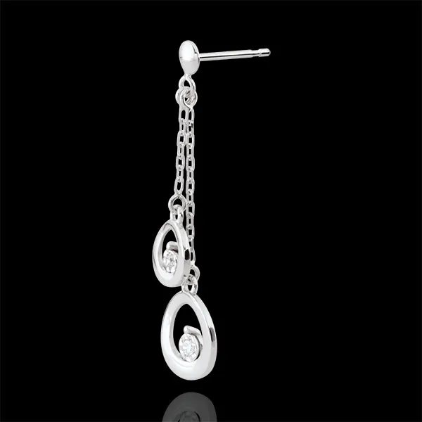 Orecchini Odalie - Oro bianco - 18 carati - 4 Diamanti