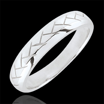 Alliance Tissage or blanc 18 carats