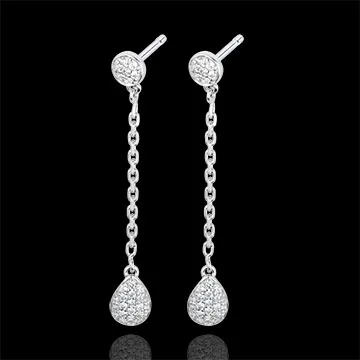 Boucles d'oreilles Rhéa or blanc 18 carats et diamants
