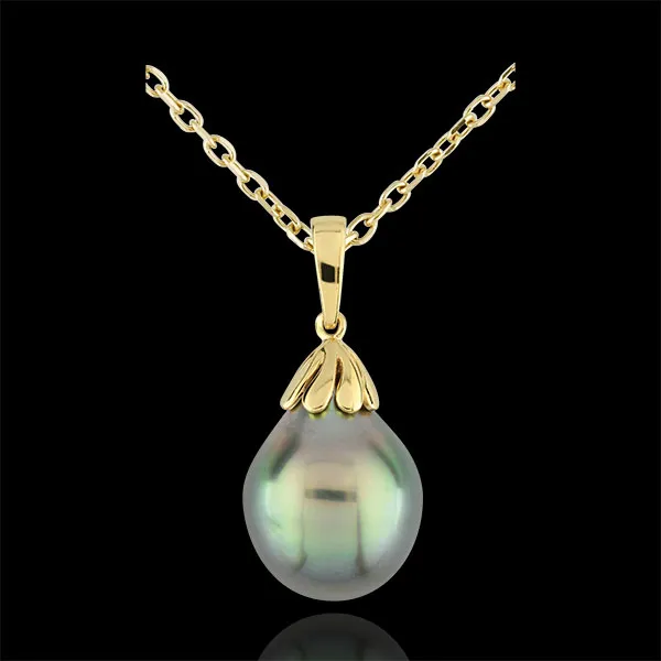 Pendentif Goutte de nacre - or jaune 9 carats