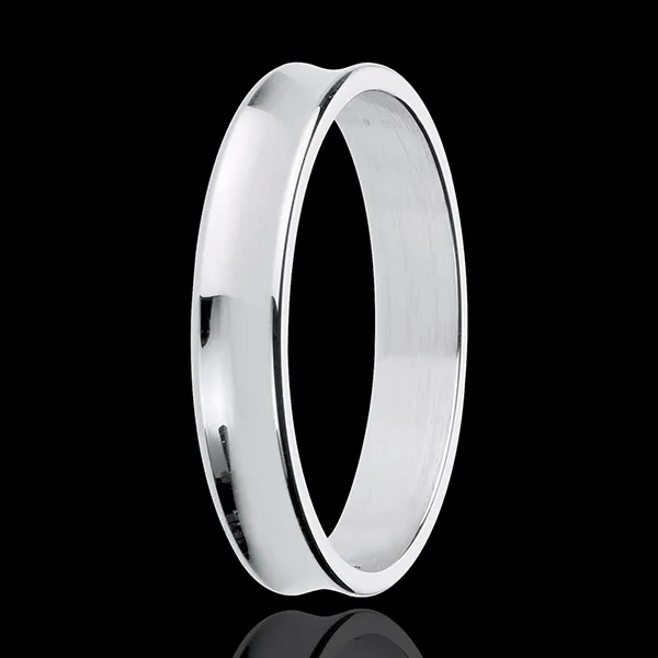 Anneau Dandy or blanc 18 carats