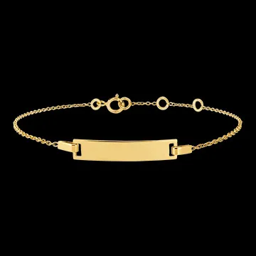Gourmette enfant barrette - or jaune 18 carats