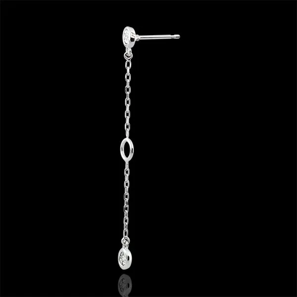 Boucles d'oreilles Satine - or blanc 9 carats