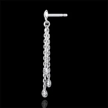 White Gold and Diamond Waterfall Drop Earrings