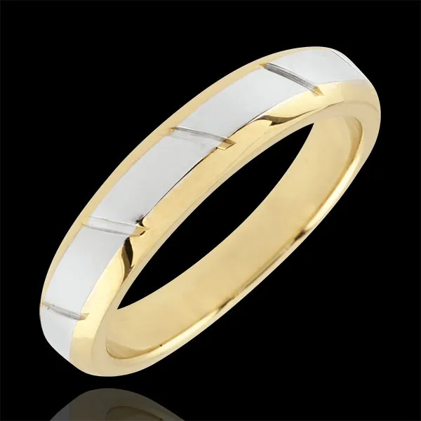 Yellow Gold and White Gold Magnus Wedding Band