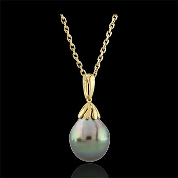Pendentif Goutte de nacre - or jaune 9 carats
