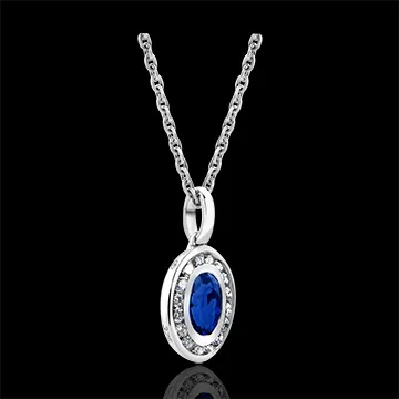 Pendentif Abondance - Clélia - or blanc 18 carats et diamants