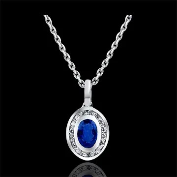 Pendentif Abondance - Clélia - or blanc 9 carats et diamants