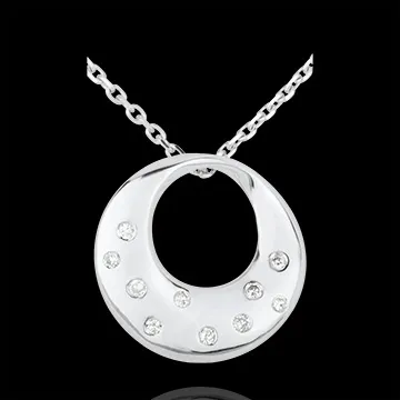AP1534 - White Gold and Diamond Oracle Necklace