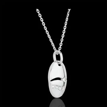 White Gold and Diamond Sunshine Necklace