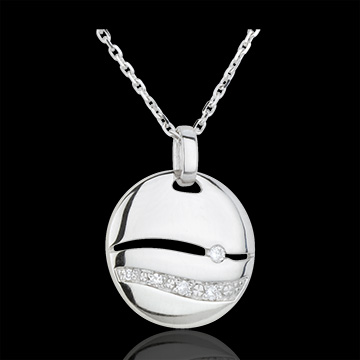 White Gold and Diamond Sunshine Necklace