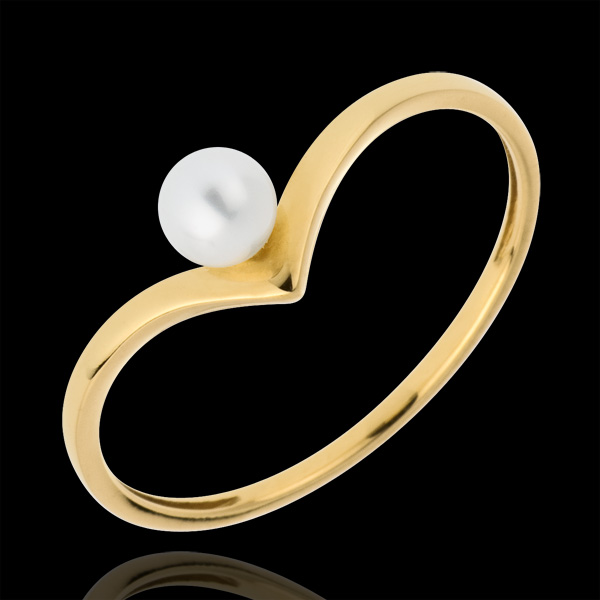 Ring Pearl Olga - Yellow gold