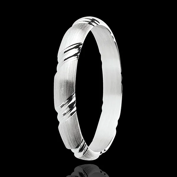 Braided White Gold Wedding Ring
