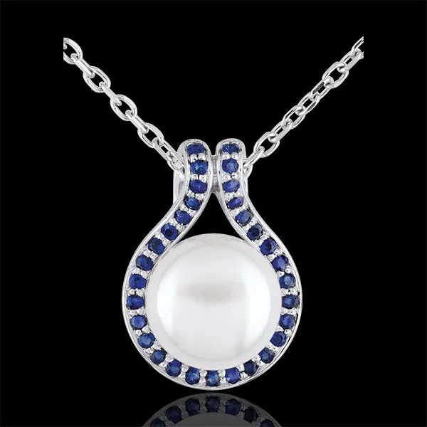 Adélie Pendant with pearls and sapphires