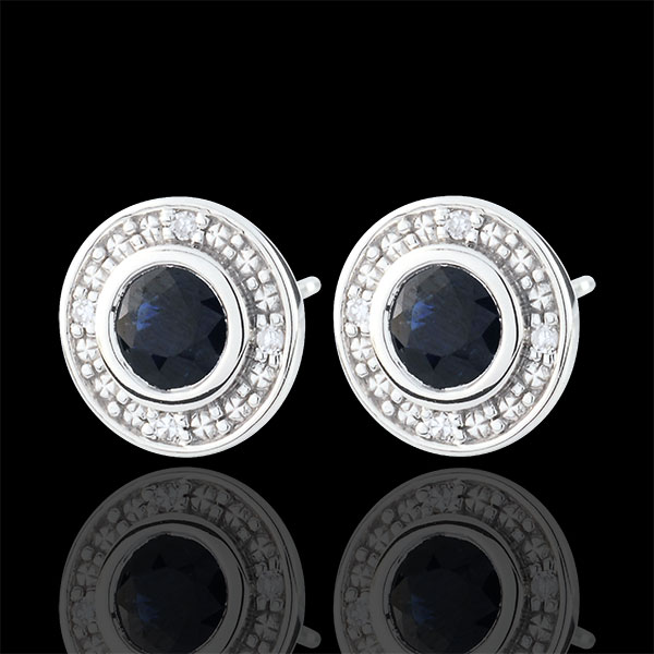 Pendientes Mi Noche Estrellada - oro blanco 9 quilates