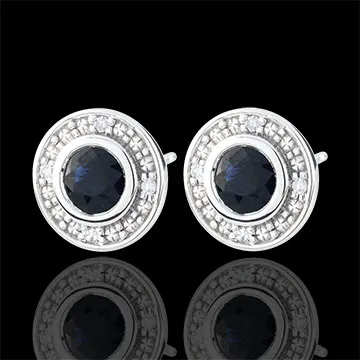 Pendientes Mi Noche Estrellada - oro blanco 9 quilates