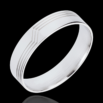 Sortija Volte-face - oro blanco 18 quilates 